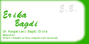 erika bagdi business card